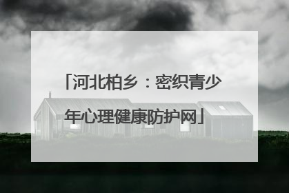 河北柏乡：密织青少年心理健康防护网